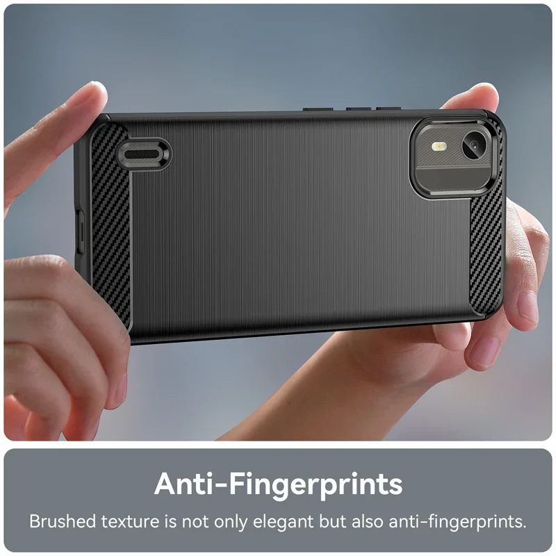 Durable Carbon Fiber Texture TPU Shockproof Protective Phone Case