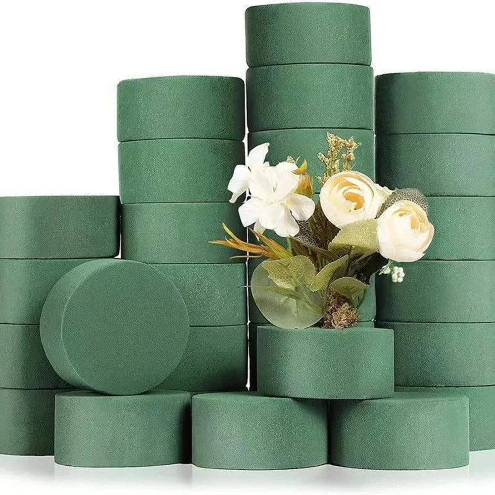 Floral Foam 10PCS Round Dry Blocks Artificial Flower Mud DIY