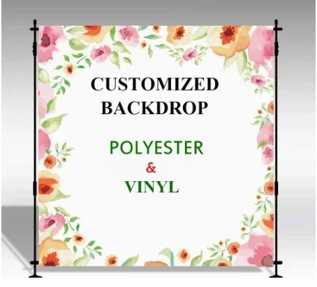 Personalized Polycotton Arch Cover Plinth Cylinder Washable Weatherproof Polyester Fabric Vinyl Photo Backdrop