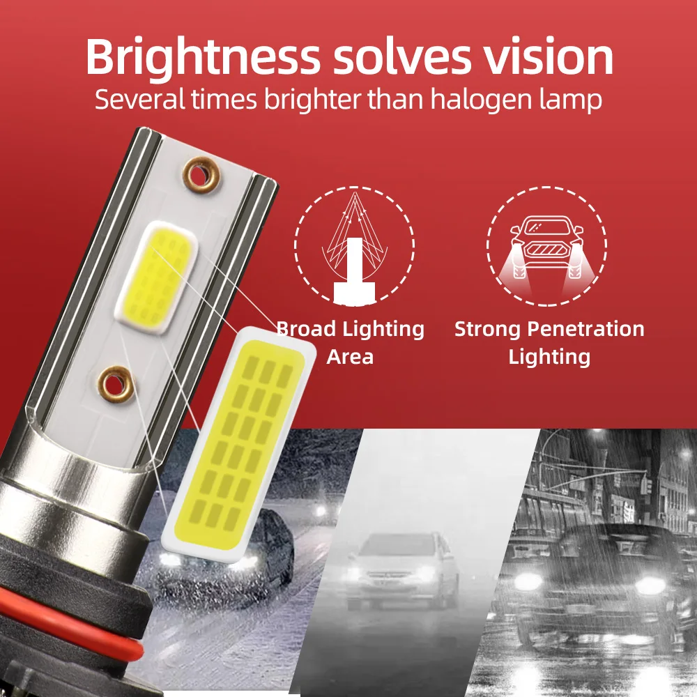 Led car lights Led lights Led bulbs Led headlights Led car headlights Car headlamps 2Pcs 30000LM H7 H11 H8 LED Headlight 9005 9006 HB3 HB4 H4 Car Headlamp H10 9145 9140 H16 Auto Mini Fog Bulb 6000K 12V 200W Light