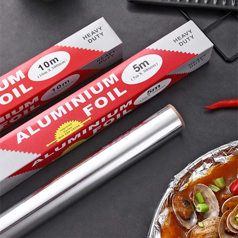 Tinfoil Paper Home Cooking Baking Aluminium Tin Foil BBQ Silver Oil Paper 5M Baking Paper