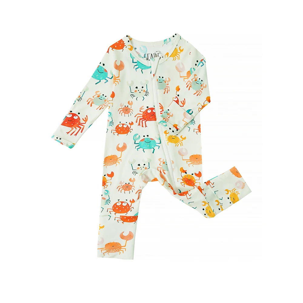 All-Season Baby Romper Bamboo Fibre Fabric Zip Fastening Newborn Clothing 0-24 Months 6
