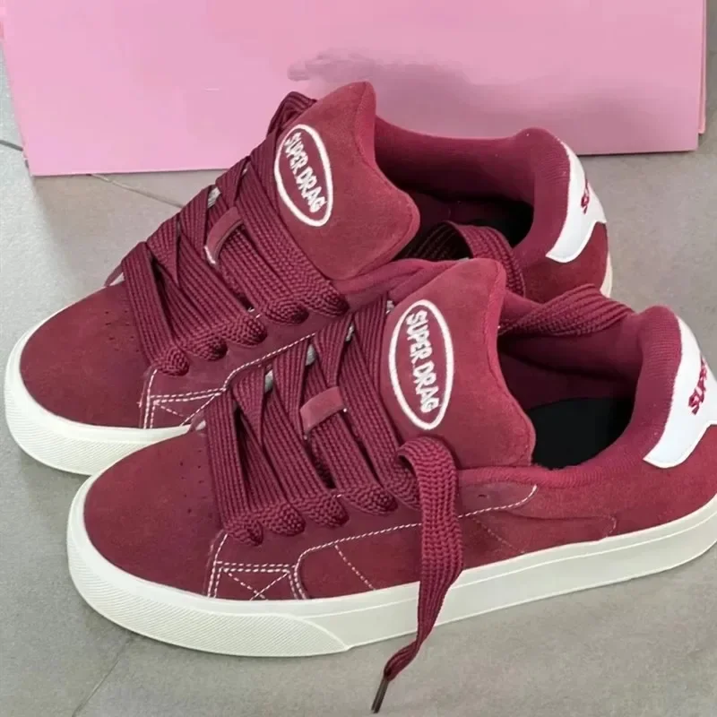 Women Casual Shoes Fashion Low Cut Lace-Up Leisure Sneakers Outdoor Comfortable Non-Slip Female Flats Trainers 35-40 3