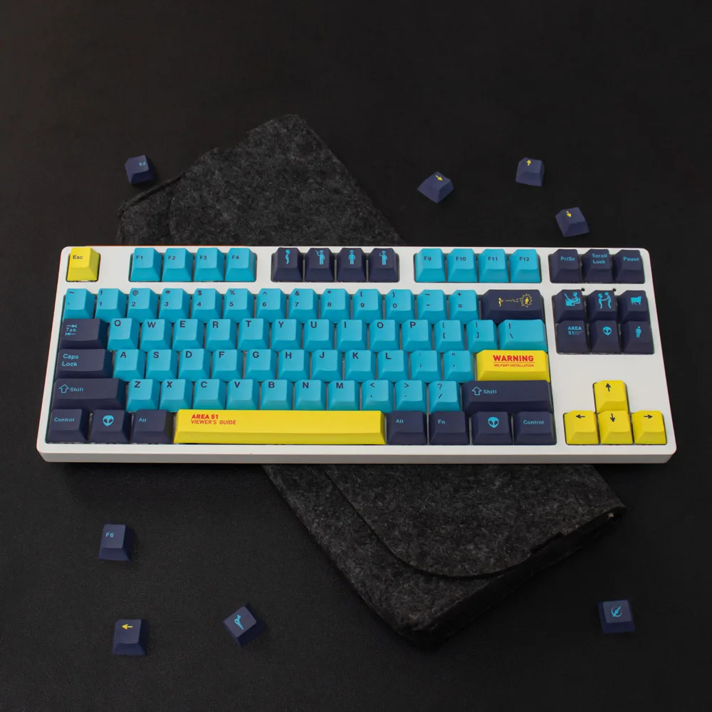 Gmk-alien Pessoal Grande Grupo Cherry Perfil Pbt Keycap Dye-sub Inglês Personalizado Personalidade Keycaps para Teclado Mecânico 64 64 - Imagem 3