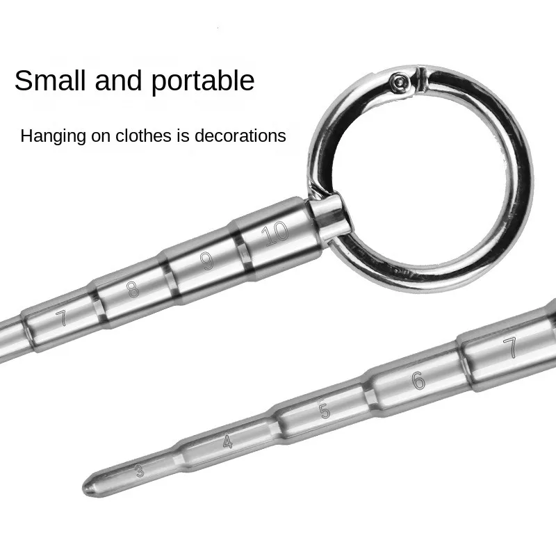 Urethral Dilator Silicone Urethral Dilator Progressive Stainless Steel Urethral Dilation Blocking Gradient Penis Plug Urethra Sounding Stimulator Mens Masturbator