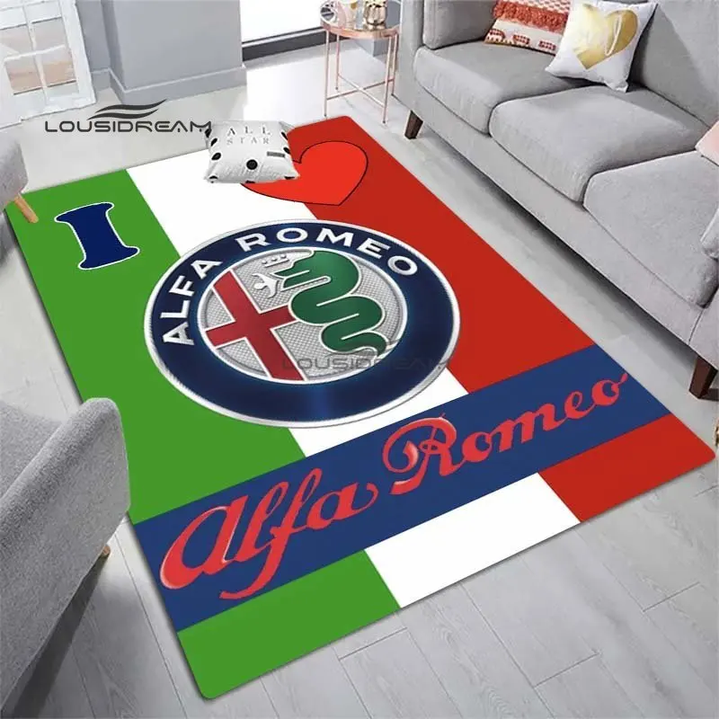 Alfa Romeo Logo Carpets and Rug 3D Printing Fashion Carpet Living Room Bedroom Decorate Large Area Soft Carpet Kids Room Rug 3