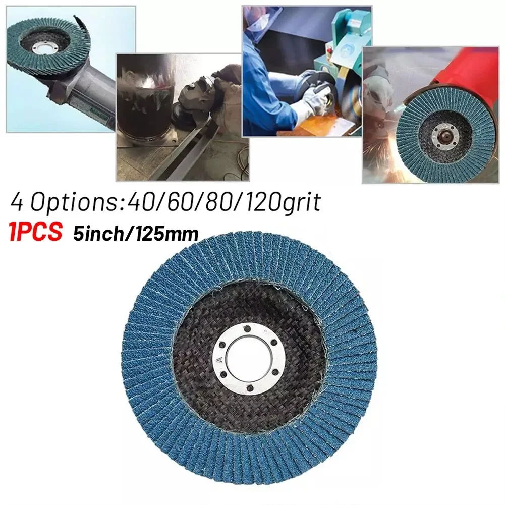 Metal Sanding Flap Discs Angle Grinder Wheels Blade 40/60/80/120grit 5" 125mm