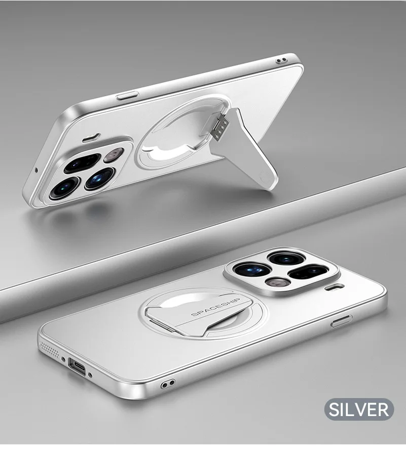 Skin-like Frosted Eco-friendly Magnetic Case with Holder and Anti-Drop Protection