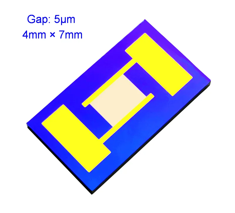 

Customized 5 Micron Silicon Based Fork Finger Gold Electrode Photoelectric Detection Sensor Chip MEMS High Precision