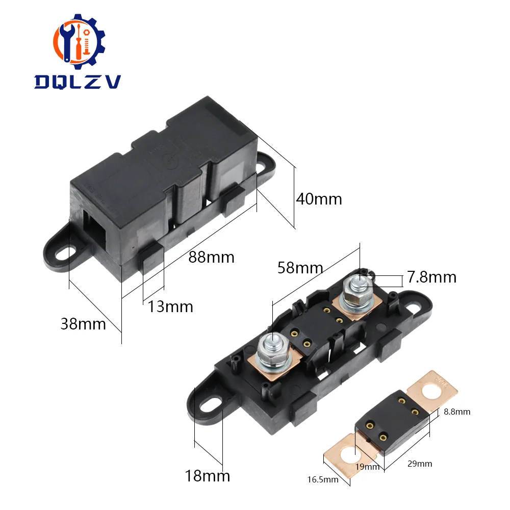 1 pz ANM-H3 MEGA portafusibile automatico/ANM Bolt-on blade portafusibile fusibile di tipo piatto 30 a50a 60A 70A 80A 100A 125A 175A 200A 225A -500A