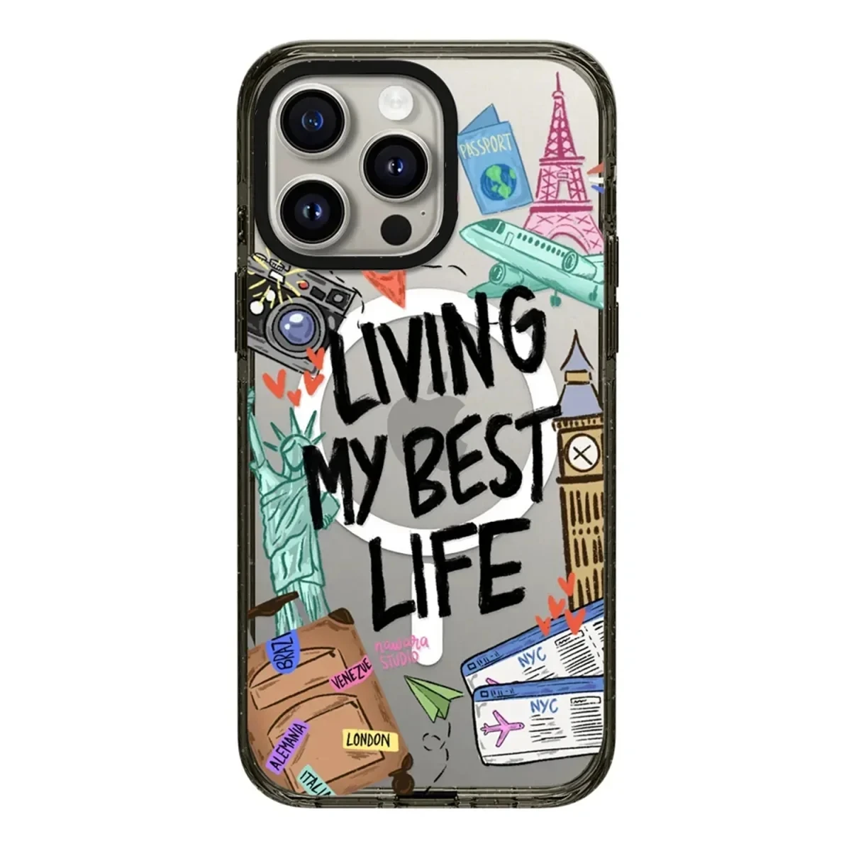 2.0 Acrylic Upgrade Border MagSafe Snake Phone Case Cover for IPhone 12 13 14 15 Pro Max Case for IPhone 15 Pro