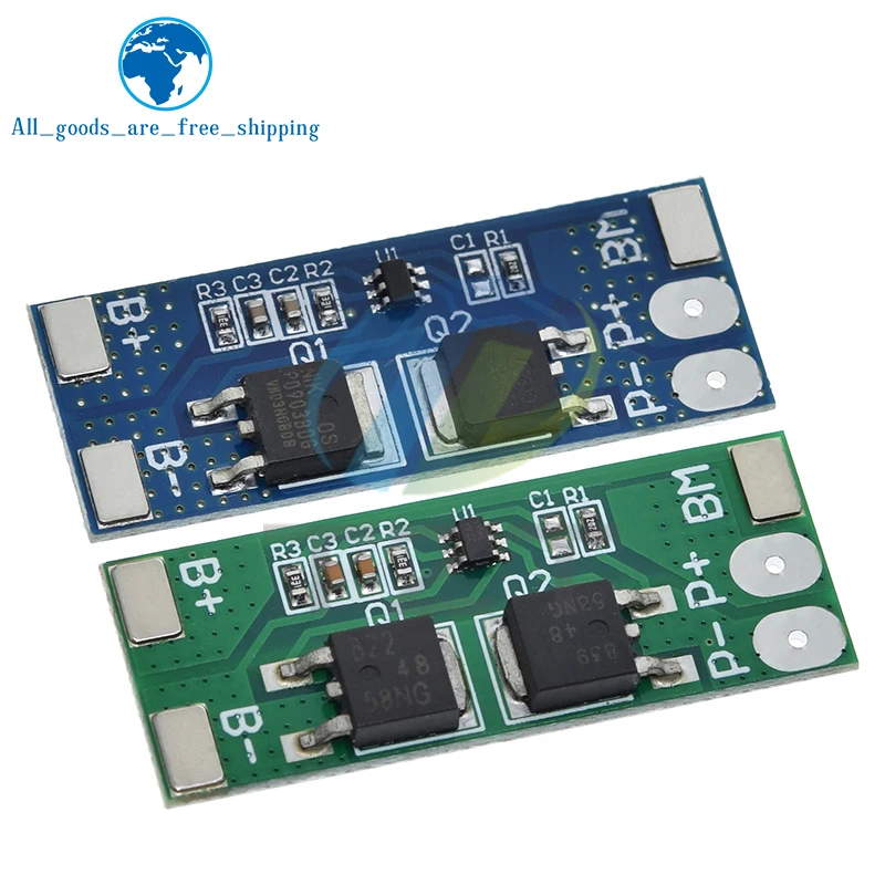 1/3PCS BMS 2S 3.2V 3.7V 8A LiFePO4 / 리튬 배터리 충전 보호 보드 15A 최대 전류 6.4V 7.2V 18650 32650 배터리