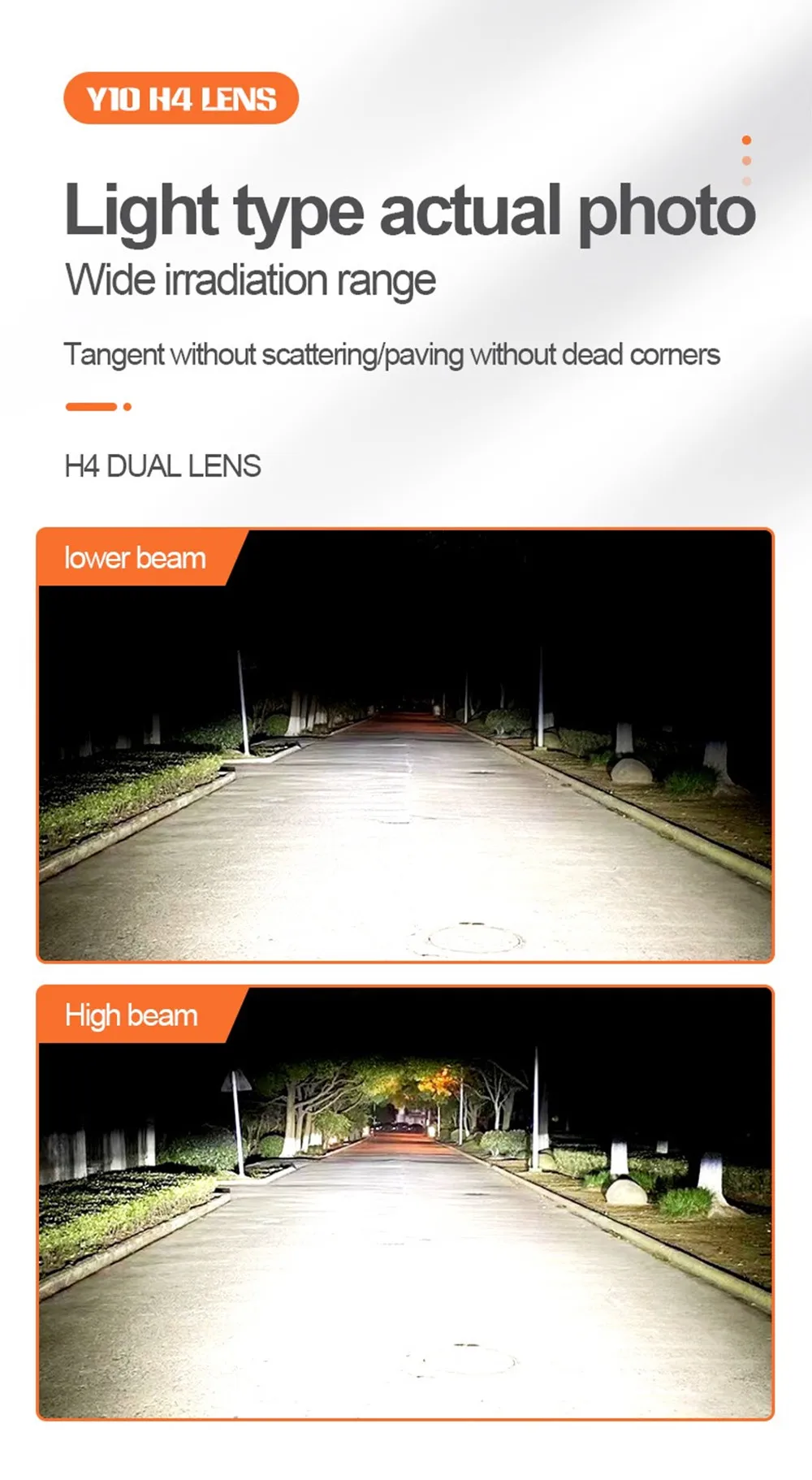 Y10 H4 Led Lamp Mini Projector Car Canbus Led Lens H7 kit Bulb Headlight 6000K 1