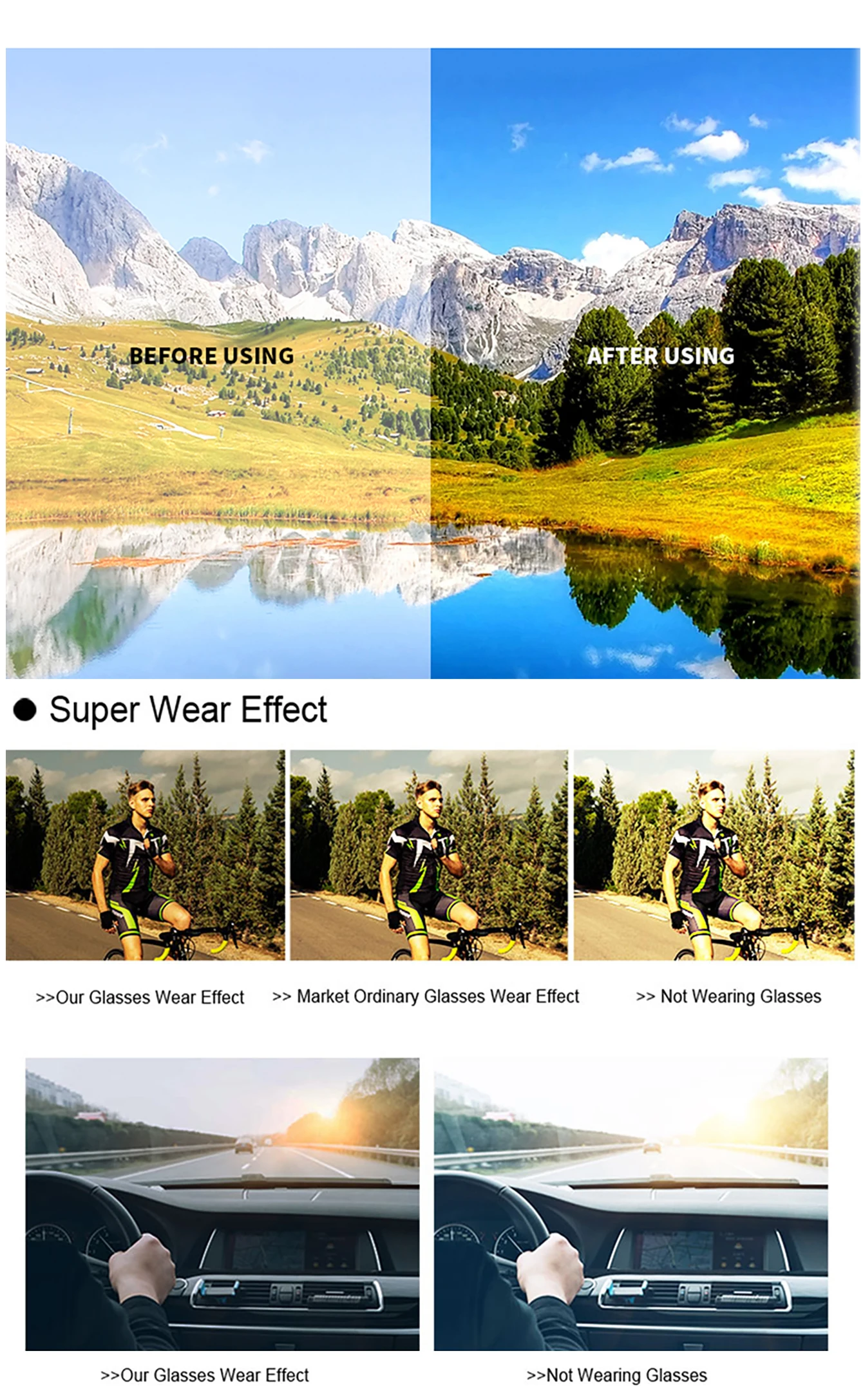 Solbriller med reflekterende toning på en ren overflade