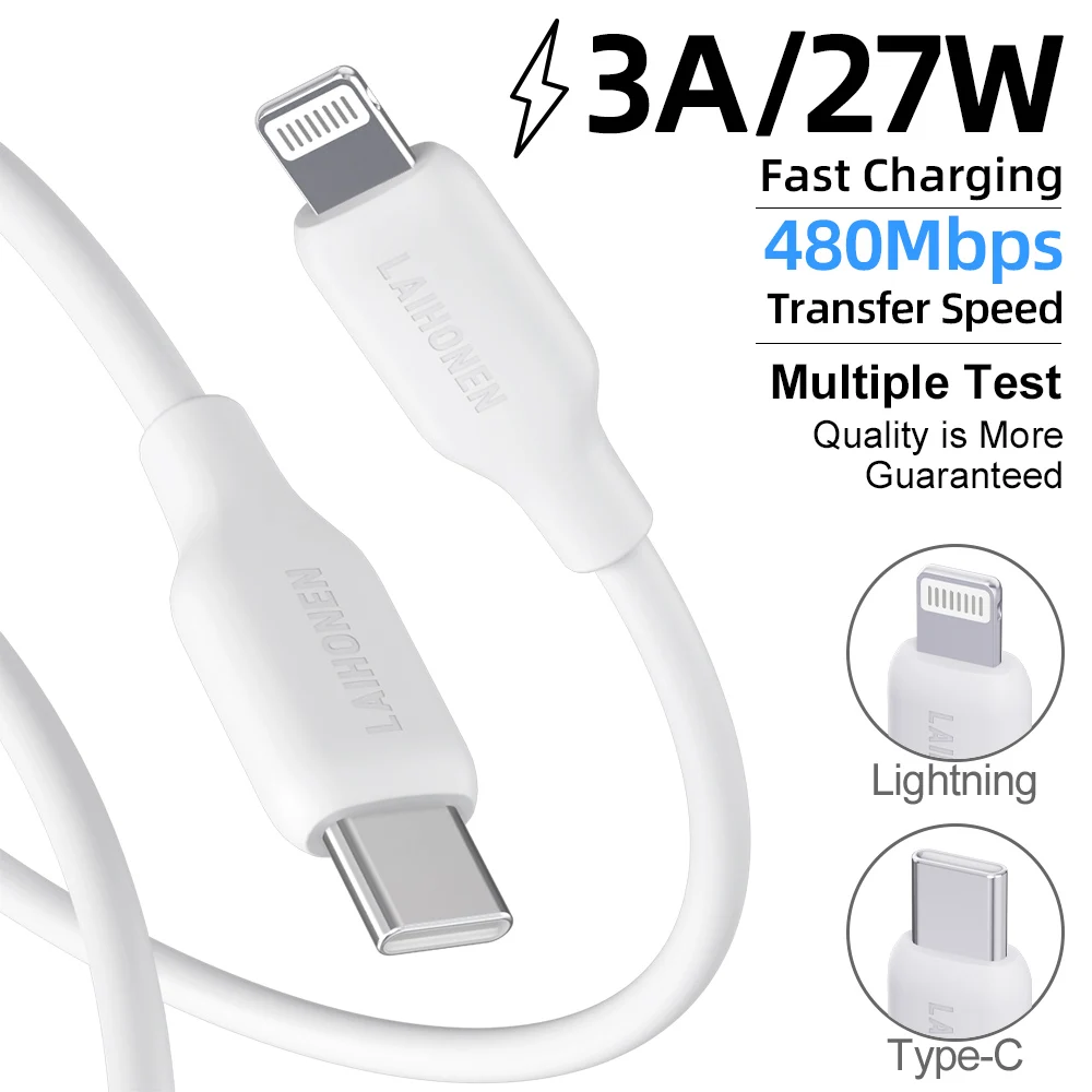 Silicone Durable USB C to Lightning Fast Charging Cable