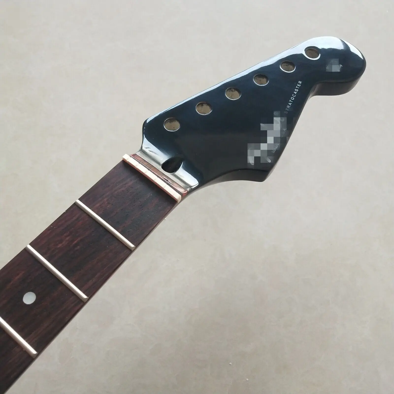 

Black Gloss Guitar Neck Parts 22fret 25.5inch Rosewood Fretboard dot Replacement