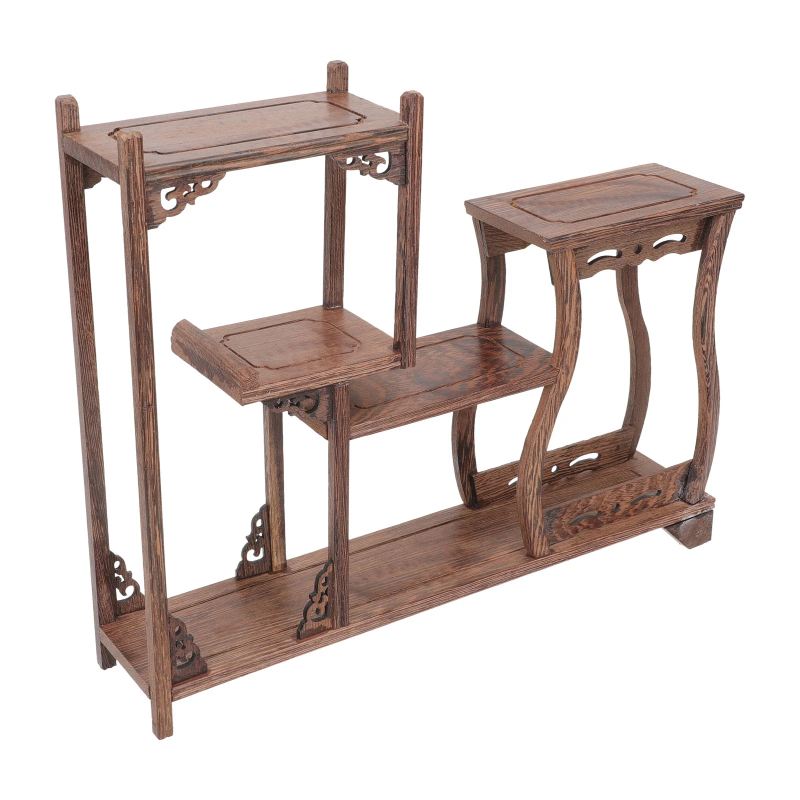 

Wooden Display Stand for Tea Canisters, Flower Vases, and Succulent Planters in Home or Office