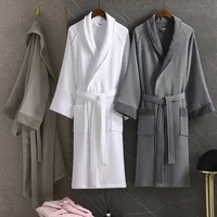 Men Winter Extra Long Warm Flannel Bathrobe Plus Size Coral Fleece Bath Robe Women Cozy Dressing Gown Lovers Home Soft Sleepwear 4
