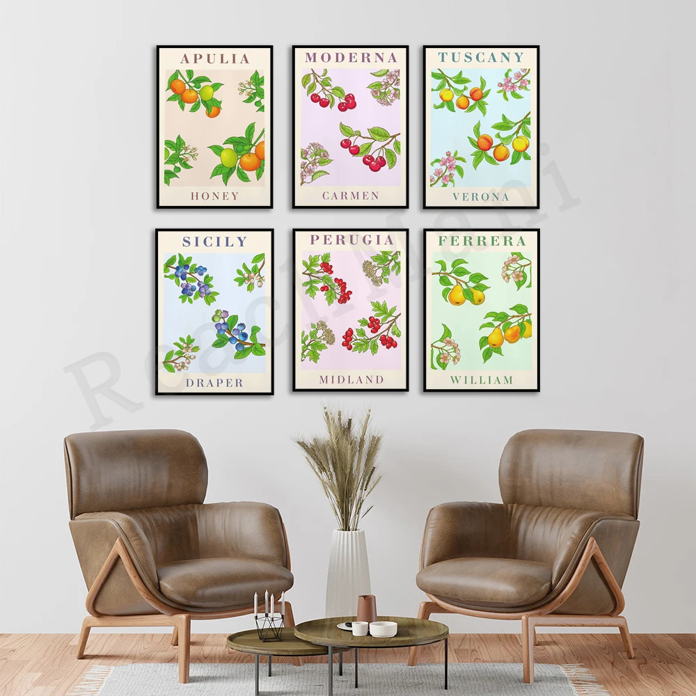 

Fruit Market Prints, Botanical Prints, Lemon Prints, Fruit Posters, Tuscany, Fruit Kitchen Wall Aesthetic Decor