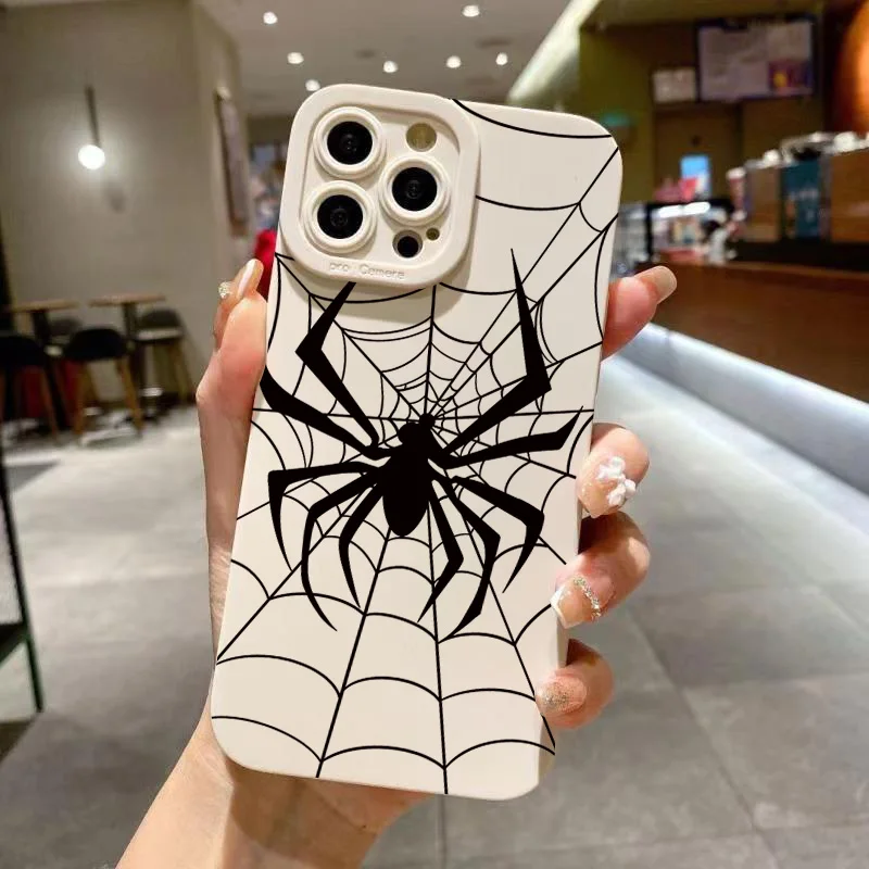 Shockproof Candy Soft Bumper Cover with Spider Web Design