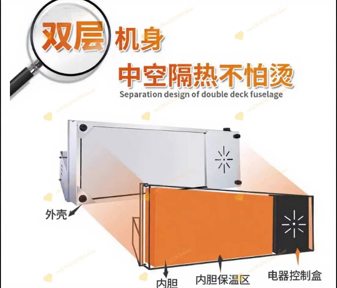 6 Pan x 1/3 GN Food Grade Stainelss Steel Commercial Food Steam Table 6-Inch Dee