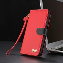 Multi Card Slot Holder Wallet Leather Case with Magnetic Flip Cover for Poco X7 (5G) (HDPT-Red)
