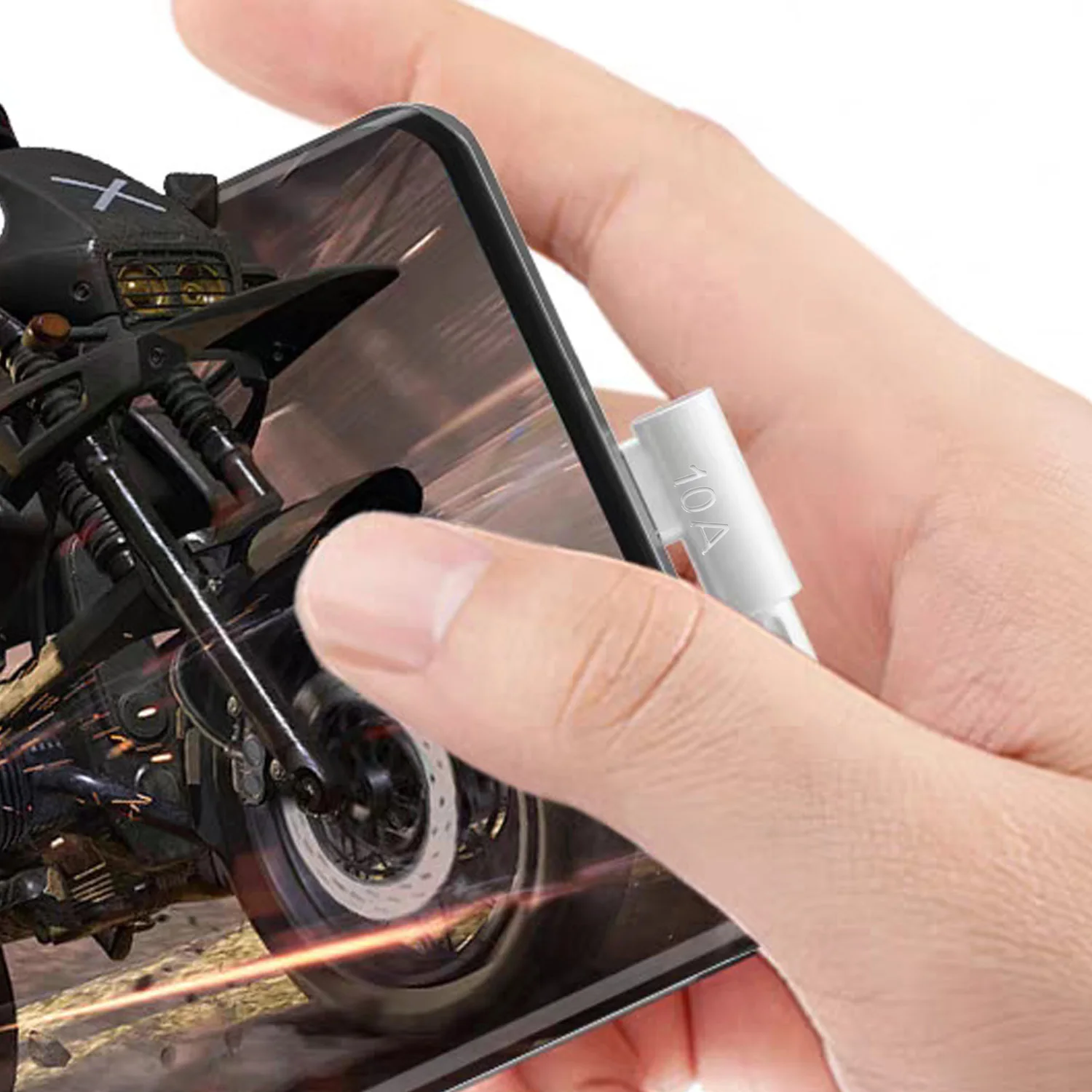 엘보 실리콘 타입 C 케이블 USB A to C 66W/10A 고속 충전 및 데이터 전송 코드 (MI, POCO, Huawei, Honor, , 안드로이드용)