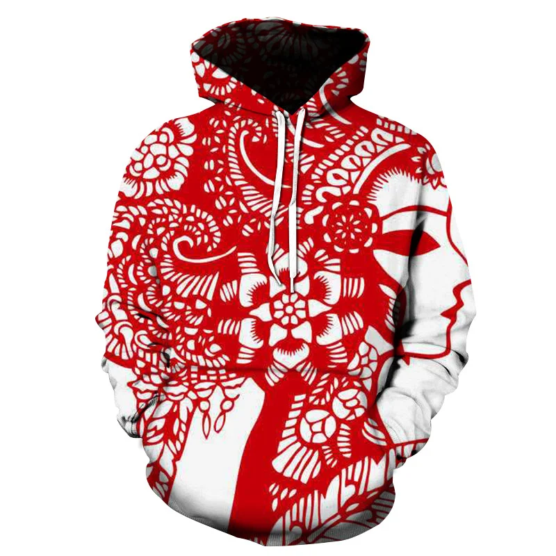 thumbnail image 1 of Sudadera con capucha con estampado 3D de cultura china para hombre, sudadera con patrón de papel divertido, camisetas de calle Harajuku, jerséis de manga larga de otoño, 1 of 5