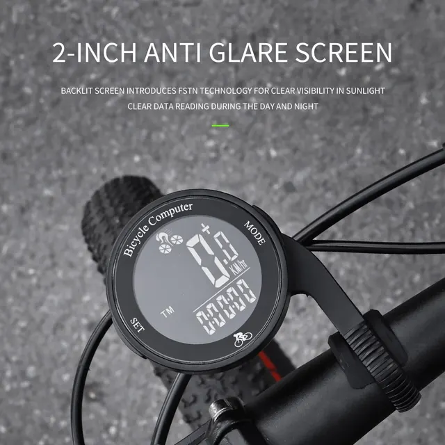 ESLNF Wireless Bike Computer Bicycle Odometer Multi Functional LCD Screen Cycling Speedometer Mountain Bike Speedo Meter - Image 3