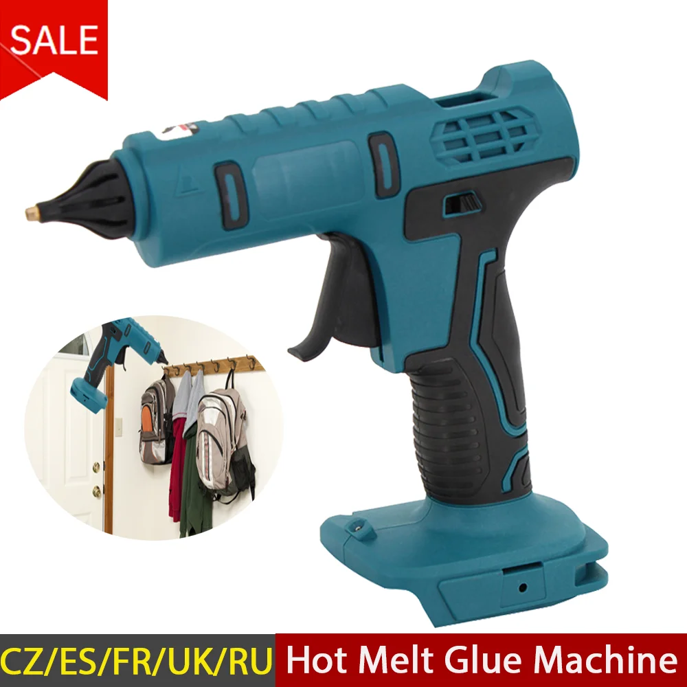 Electric Cordless Hot Melt Glue Gun Household Industrial Mini Guns with 10pcs 11mm Glue Stick