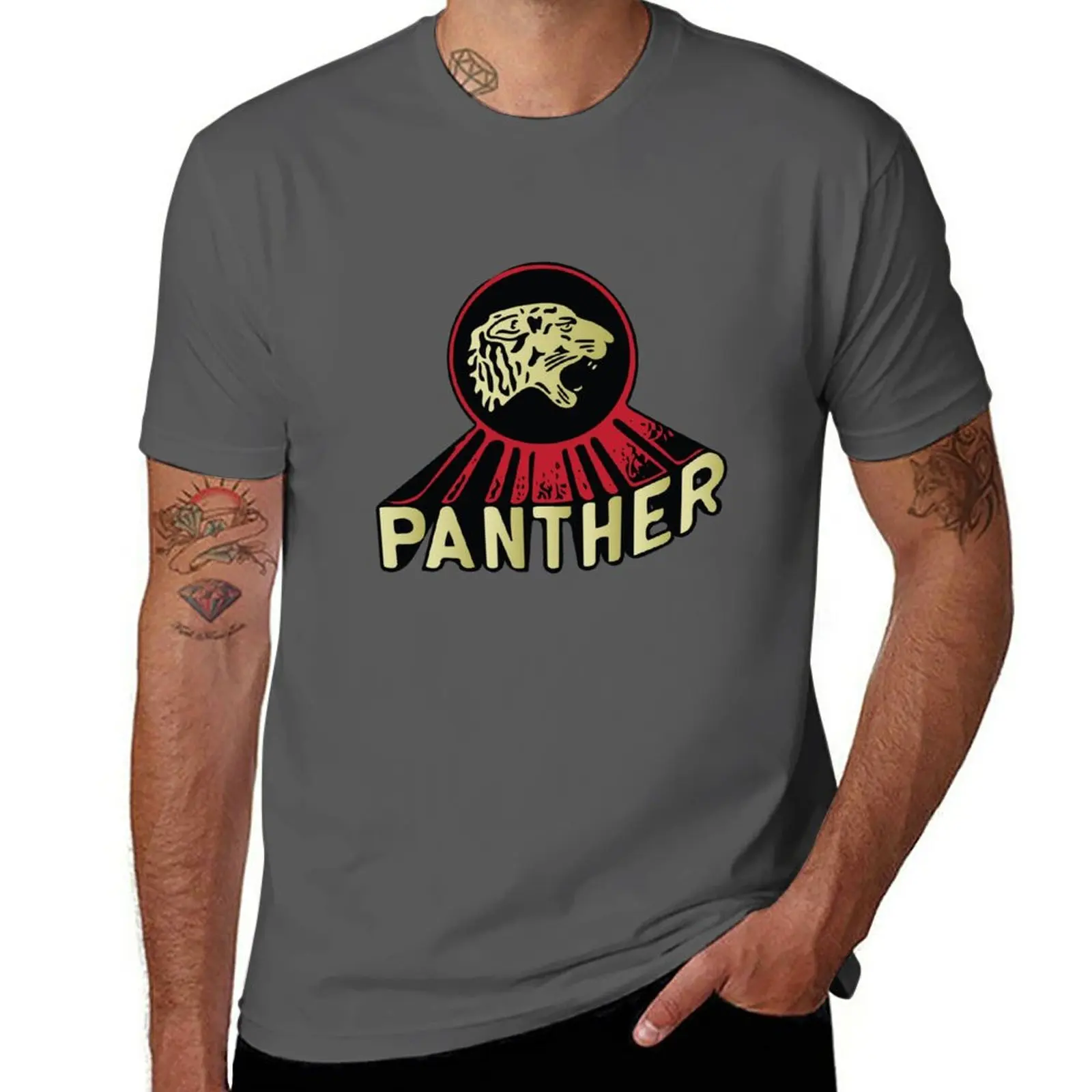 

New Panther Motorcycle Logo T-Shirt vintage clothes oversized t shirt t shirts men