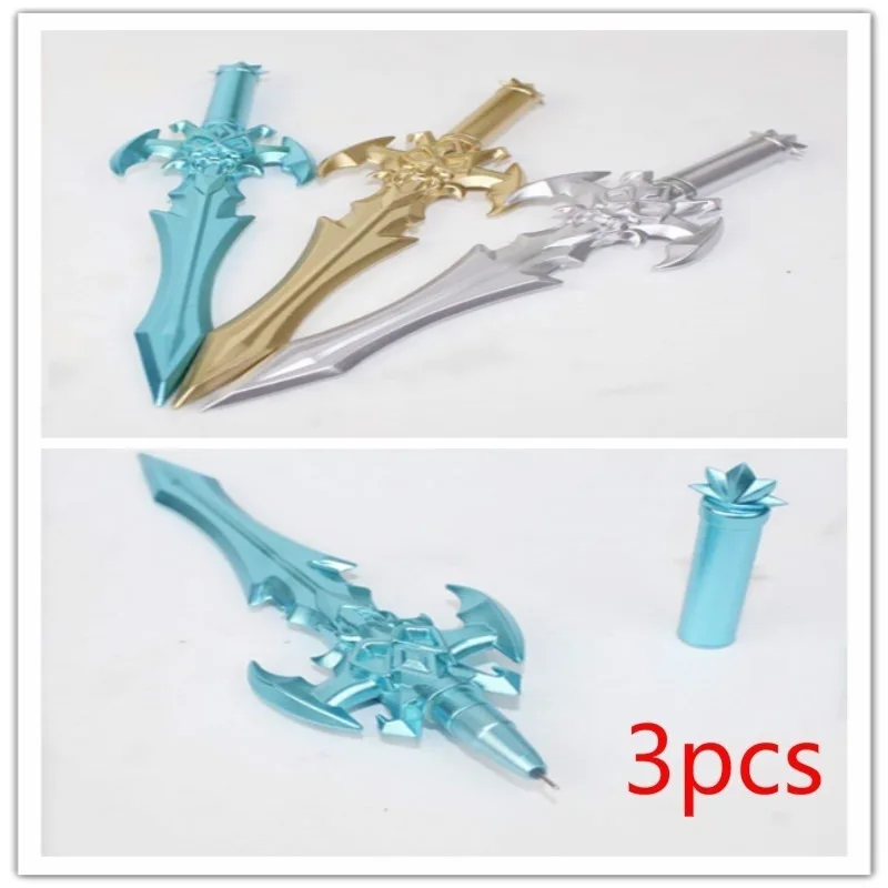 3PCS Weapons Pen Wholesale School Goods Cute Creative Stationery Prizes Fresh Black Pen Suitable Student Study Educate Supplies