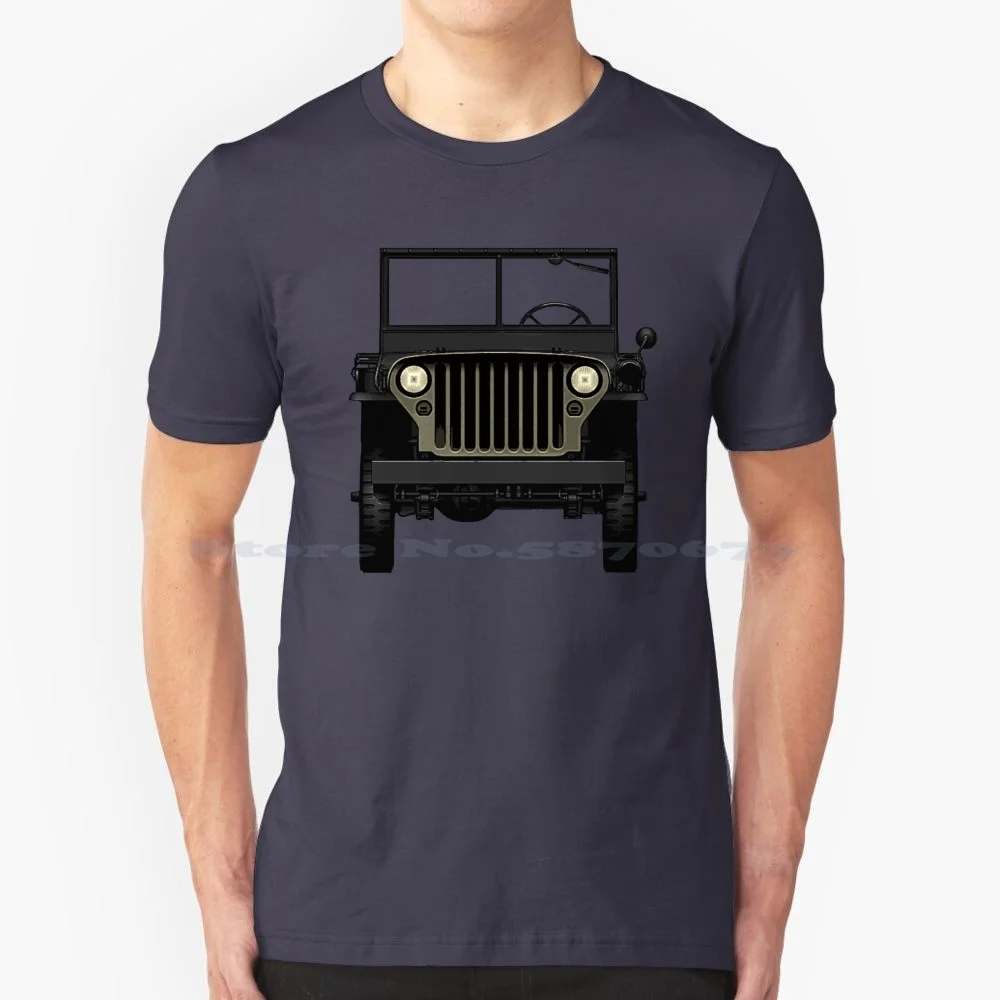 Willys Mb Vintage Off Road Classic Vehicle Ww2 T Shirt 100% Cotone Tee Willys Mb Gpw 1941 2 Wii Ww2 G503 M151 Overland Usa Off