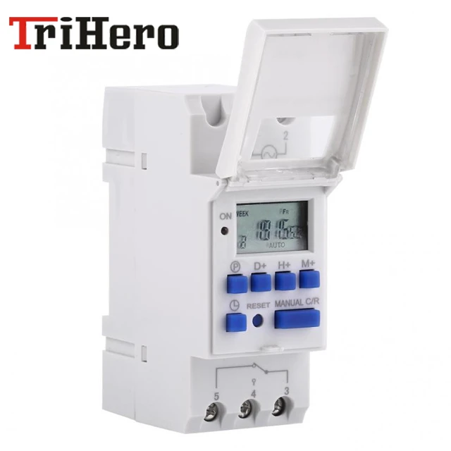 thc15a 7 Days Programmable Digital Timer Switch Relay Control 220V 230V 6A  10A 16A 20A 25A 30A Electronic Weekly - AliExpress