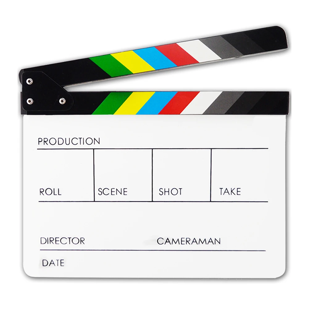 Film Clapper Board Director Video Scene Clapperboard Acrylic Dry Erase Movie Film Clapper