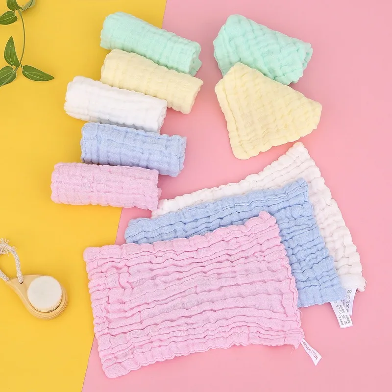 Bath Towels 30x30cm Muslin Squares Cotton Hand Wipe Gauze for Bathing Feeding Kids Handkerchief