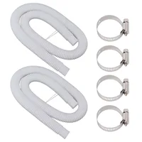 Leakproof Replacement Pool Tubes with Hose Clamps Swimming Pool Replacement Hose for 300 330 530 1000 Gallon Pool Pump 1