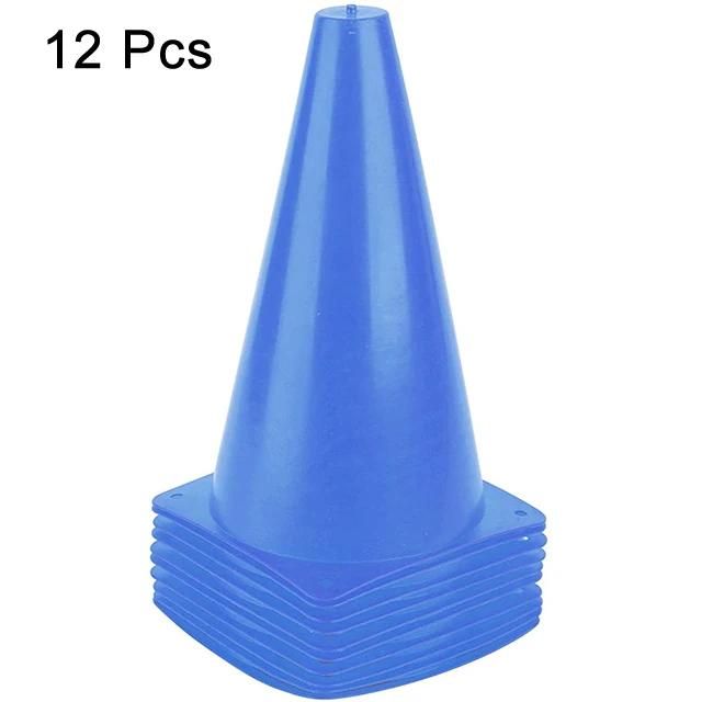 Plastic Sports Marker Cones Agility Football Pitch Train Exercise 12Pcs 