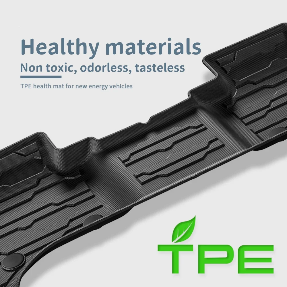 For Land Rover Defende 110-TPE 3D Floor Mats,All Weather Cargo Liner Trunk/Backrest Mat Accessiories