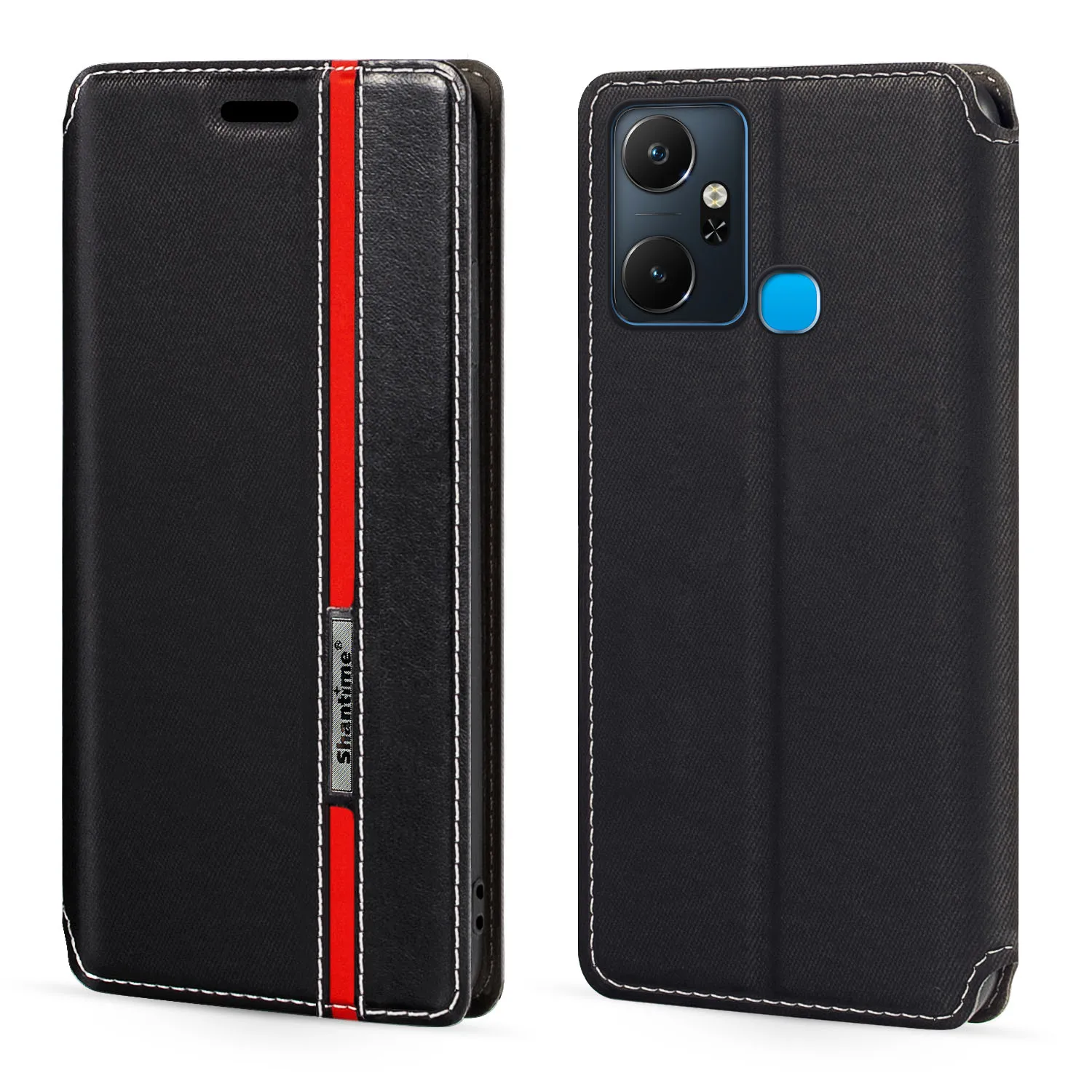 

For Infinix Smart 6 Plus India Case Fashion Multicolor Magnetic Closure Leather Flip Case Cover with Card Holder 6.82 inches