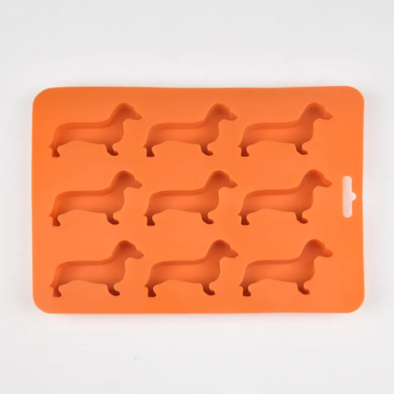 3D Dachshund Chocolate Cake Mold Beer Ice Cubes Party DIY Fudge Baking and Cooking Decoration silicone ice cube maker ice maker