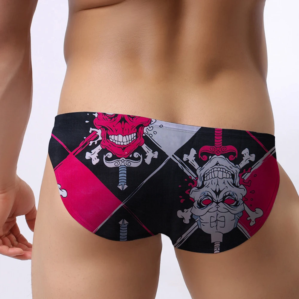 

Print Men's Underwear Men Sexy Briefs Jockstrap Pouch Cuecas Man Cotton Panties Thongs Mesh Underpants Slip Homme Srting New