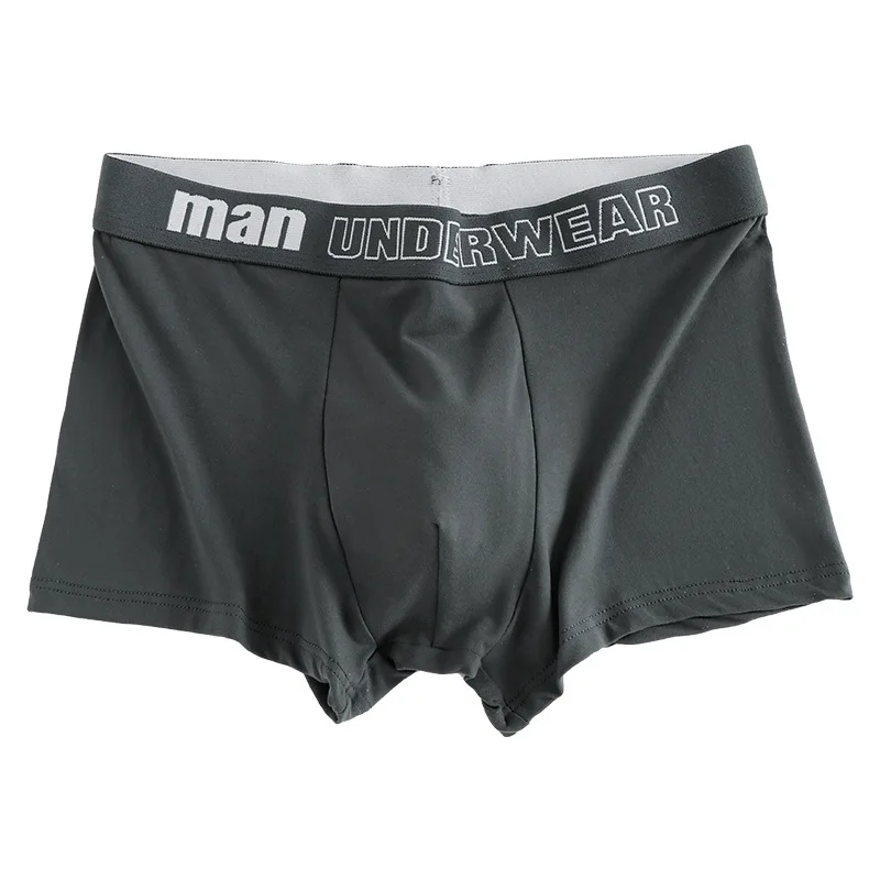 Men Boxers Underpants Sports Underwear Black Gray L XL XXL Soft Breathable Fashion Shorts Letters Wide Band Pants - Image 4