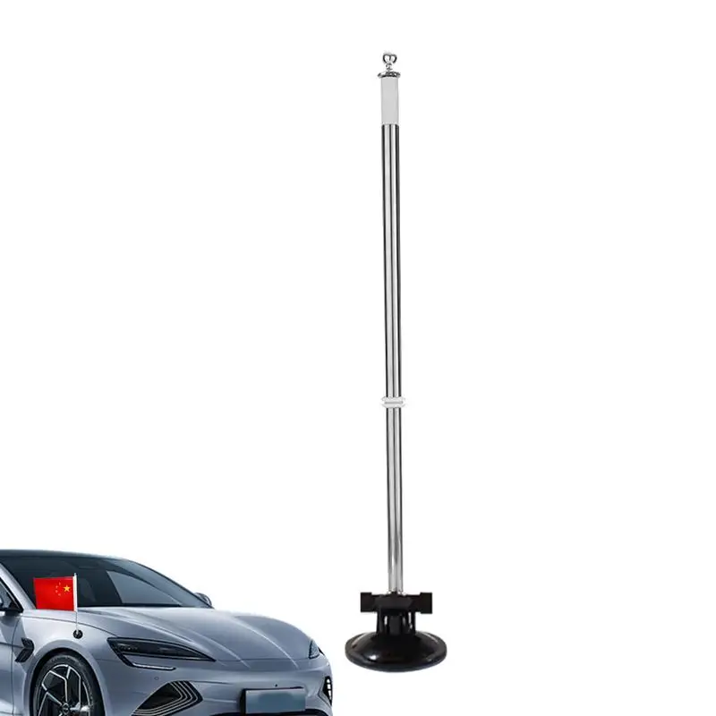 Suction Cup Flag Pole Holder Car Flagpole Mount Bracket Flagpole Display Holder Flag Pole Mounting Bracket for Car SUV House
