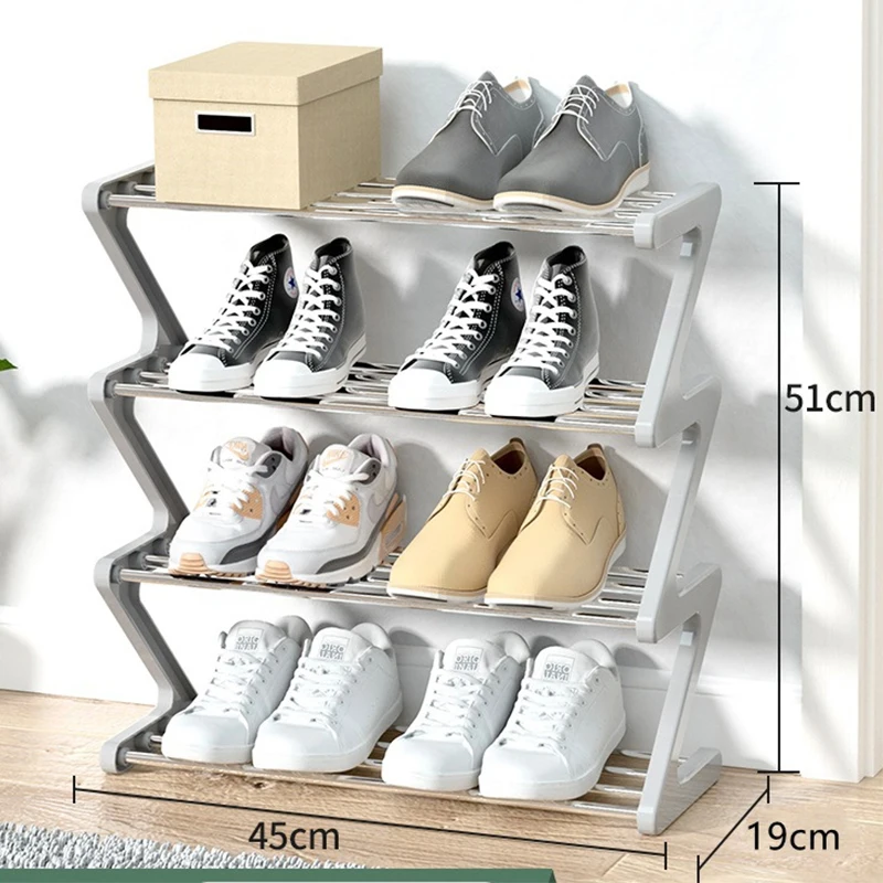 Hot Sale Space Saving Shoe Shelf 4 Tier Multifunctional Folding Shoe Storage Cabinet