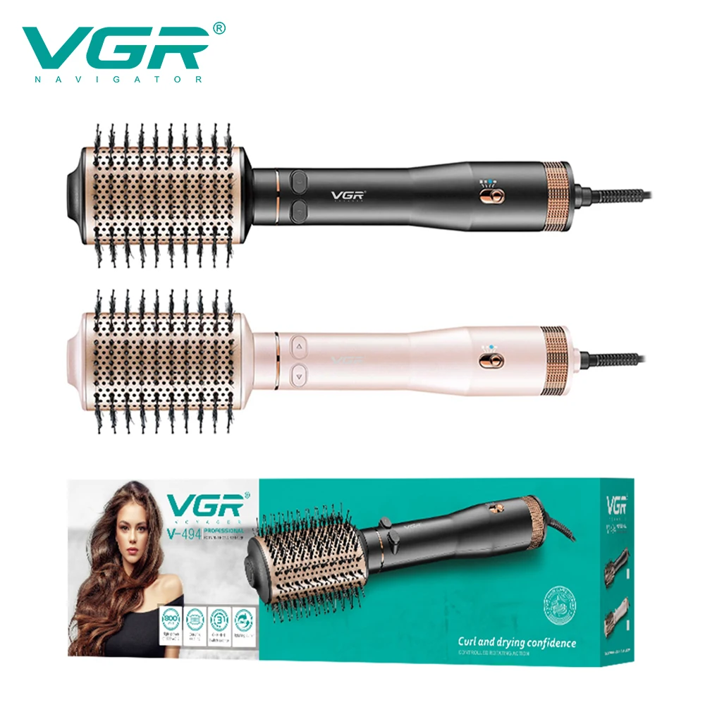 VGR Heating Comb Straightener Hair Comb Hair Straightener Dryer and Straightening Brush Electric Brush One Step Salon V-494