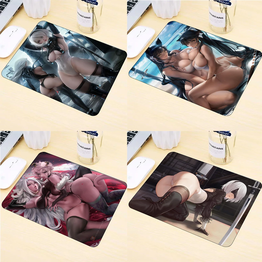 Маленький коврик для мыши с сексуальной девушкой, большая задница, большой грудь, для ноутбука, ПК, стандартная клавиатура, рабочий стол, Аниме Коврик для мыши, Настольный коврик