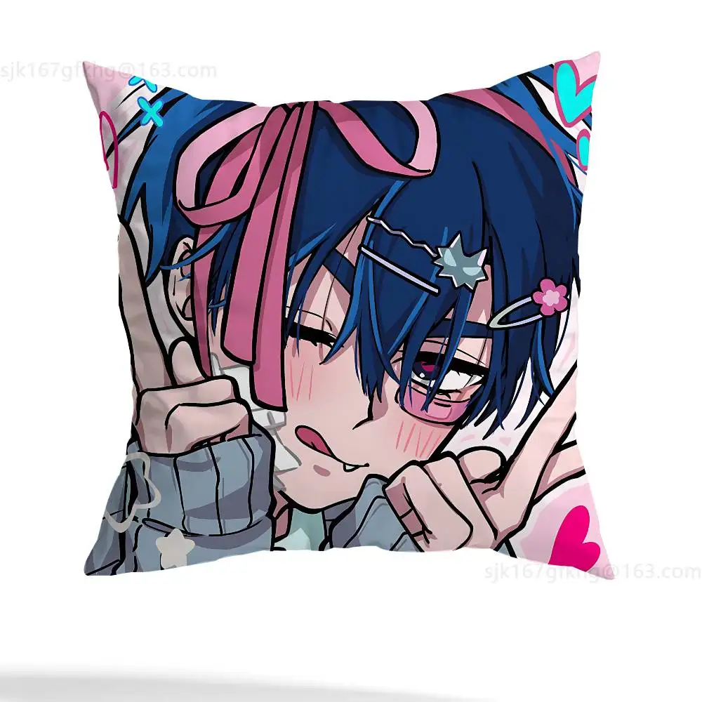 Anime Alien Bühne Kissen Fall Platz Doppelseitige Druck Kurze Plüsch Sofa Kissen Abdeckung Schlafzimmer Nacht Kissen – Detail 12