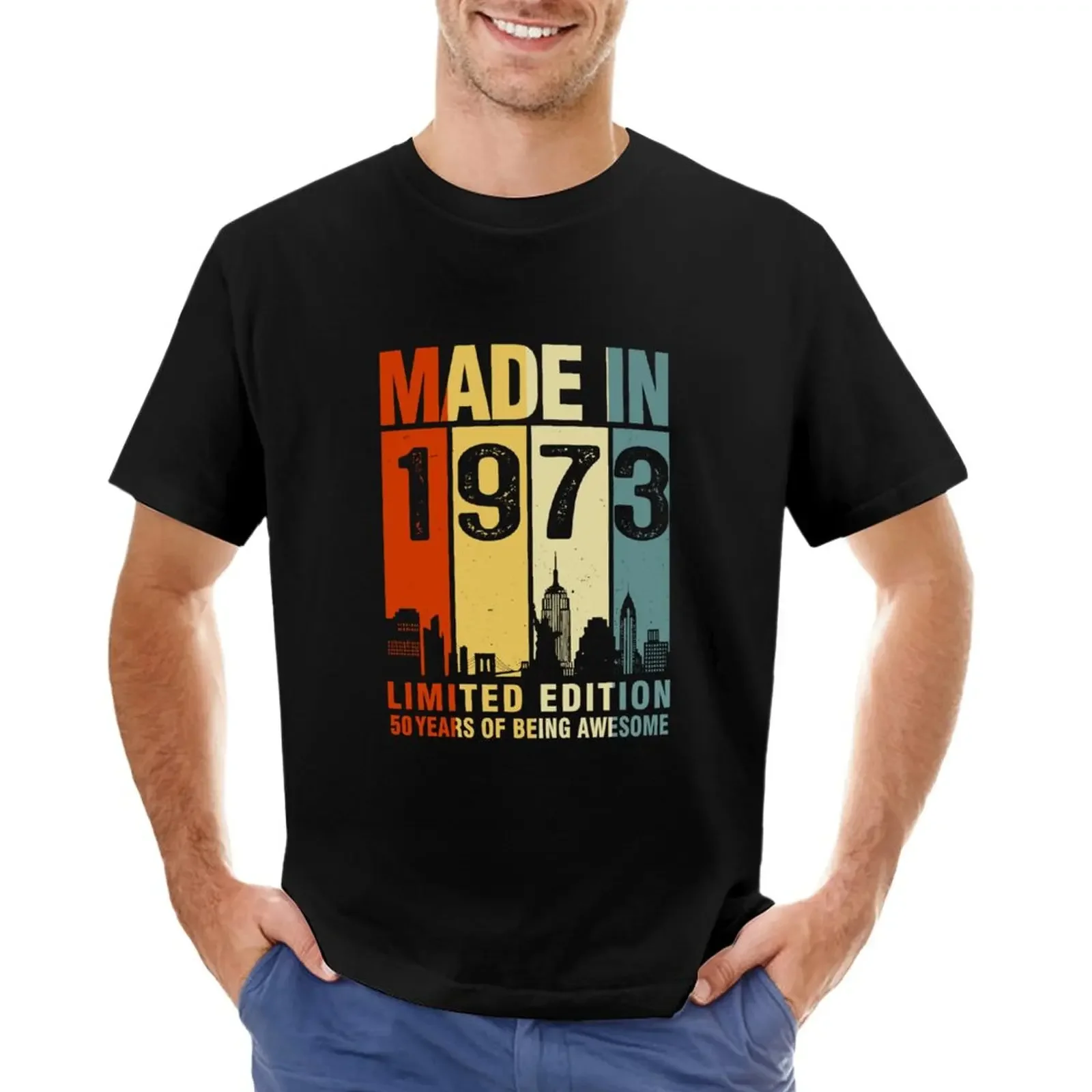 

Made In 1973 Limited Edition 50 Years Of Being Awesome T-Shirt quick drying shirt boys t shirts Men's t-shirt