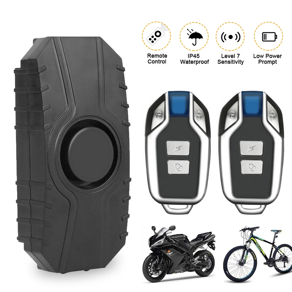 Système d'alarme de sécurité antivol sans fil pour moto et vélo, détection de vibration puissante, télécommande, véhicule, 113dB